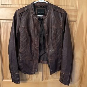 Medium Brown leather jacket Maurice’s